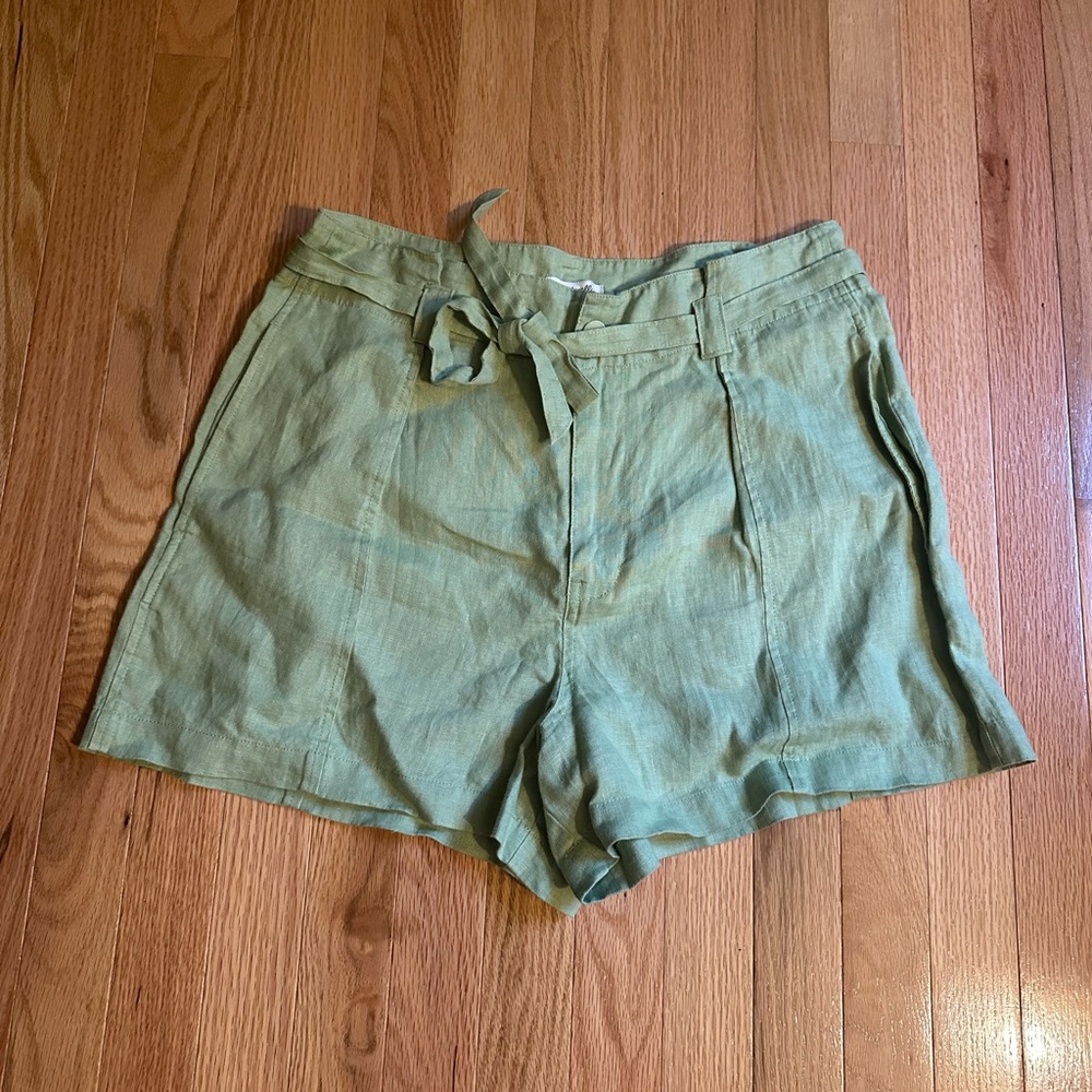 Madewell Seedling Tie Waist Paperbag Shorts